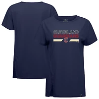 Women's Levelwear  Navy Cleveland Guardians City Connect Influx No Hitter T-Shirt