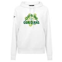 Sweat à capuche blanc pour femme Cleveland Guardians St. Patrick's Day Adorn Shamrock