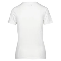 Women's Levelwear White Cleveland Guardians St. Patrick's Day Maddox Plaid T-Shirt