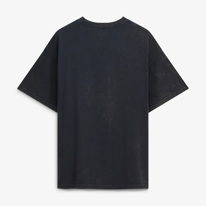 Women's New Era Black Cleveland Guardians Oversized Boyfriend T-Shirt