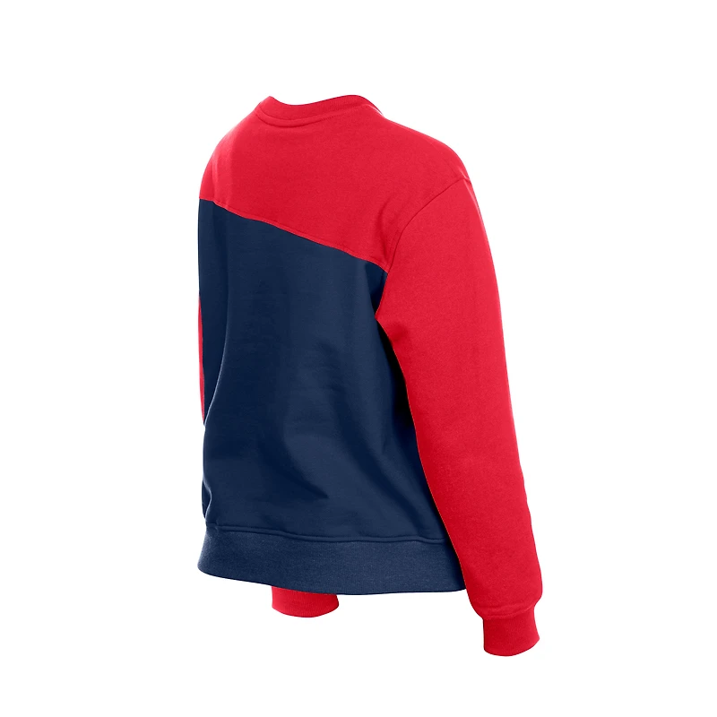 Women's New Era Navy/Red Cleveland Guardians Gameday Fleece Sweatshirt