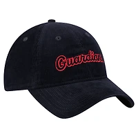 Casquette ajustable Cleveland Guardians 9TWENTY en velours côtelé bleu marine New Era pour femme