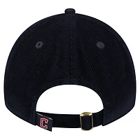 Women's New Era Navy Cleveland Guardians Corduroy 9TWENTY Adjustable Hat