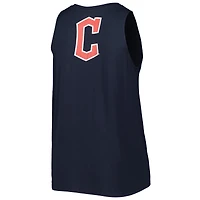 Women's New Era Navy Cleveland Guardians Plus Tank Top