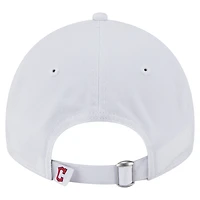Casquette ajustable New Era blanche pour femme, modèle 9TWENTY, pour supporter des Cleveland Guardians