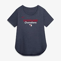 T-shirt Nike Heather Navy Cleveland Guardians Arched Tri-Blend pour femme