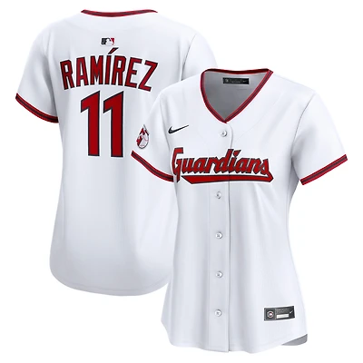Maillot Nike José Ramírez blanc domicile des Cleveland Guardians pour femme, édition limitée