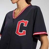 Maillot réplique alternatif Nike bleu marine des Cleveland Guardians pour femme