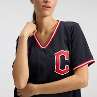 Maillot réplique alternatif Nike bleu marine des Cleveland Guardians pour femme