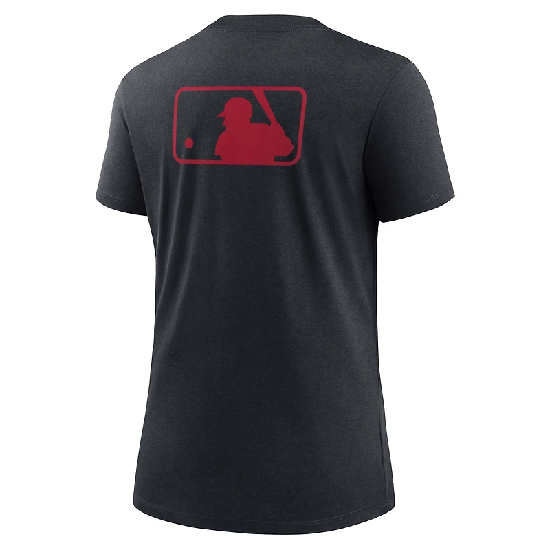 Women's Nike Navy Cleveland Guardians Authentic Collection Early Work Tri-Blend T-Shirt