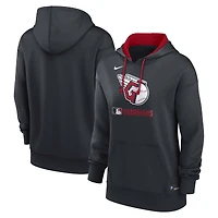 Sweat à capuche Nike Therma bleu marine Cleveland Guardians Authentic Collection pour femme