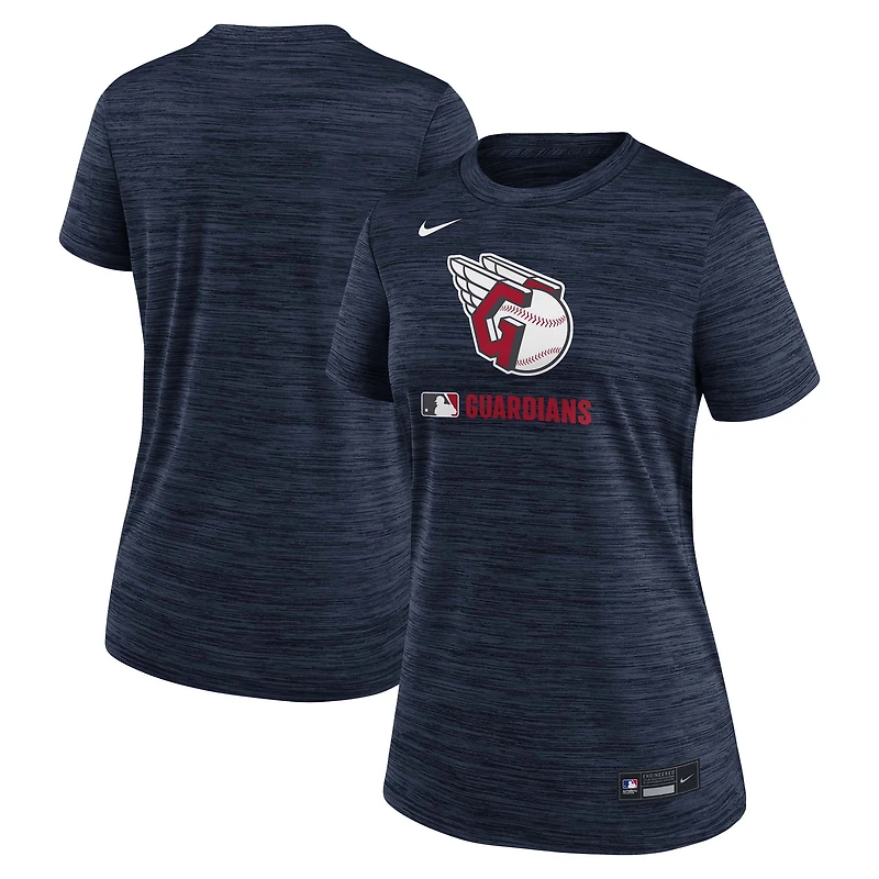 Women's Nike  Navy Cleveland Guardians Authentic Collection Velocity Dri-FIT T-Shirt