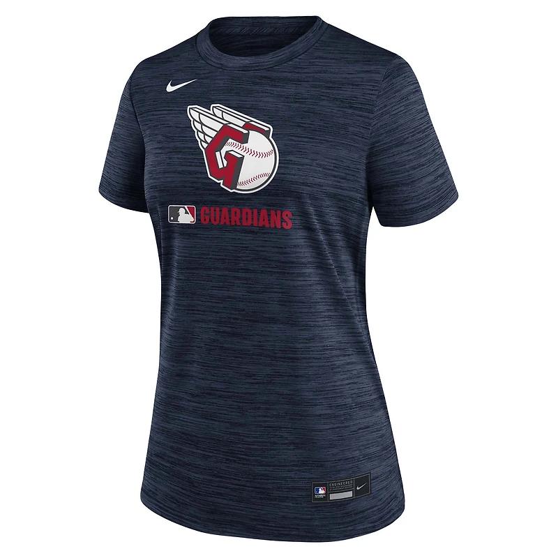 Women's Nike  Navy Cleveland Guardians Authentic Collection Velocity Dri-FIT T-Shirt
