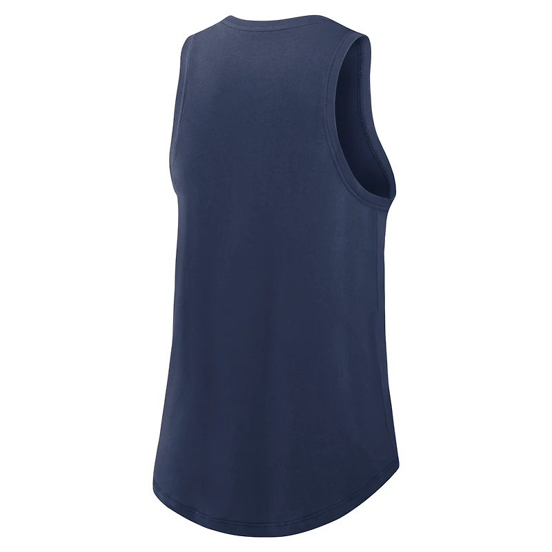 Women's Nike Navy Cleveland Guardians Legacy Icon High Neck Dri-FIT Tank Top
