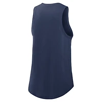 Women's Nike Navy Cleveland Guardians Legacy Icon High Neck Dri-FIT Tank Top