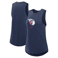 Women's Nike Navy Cleveland Guardians Legacy Icon High Neck Dri-FIT Tank Top