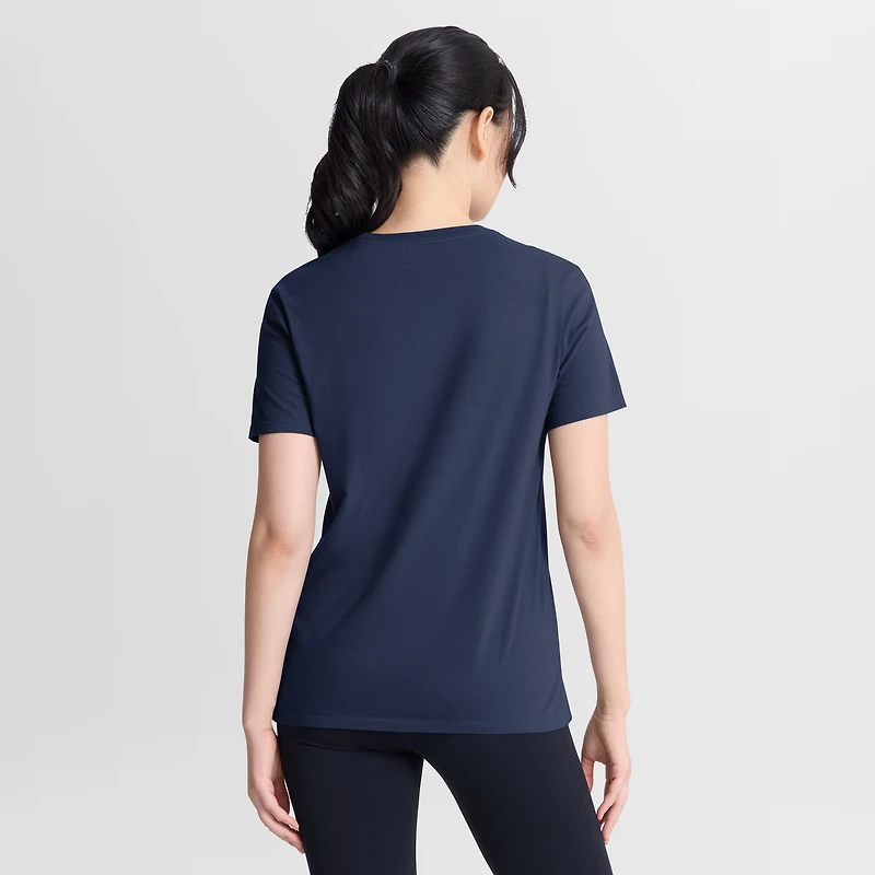 T-shirt Nike bleu marine pour femme avec logo Cleveland Guardians