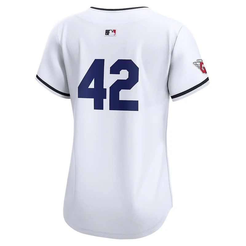 Women's Nike  White Cleveland Guardians 2024 Jackie Robinson Day Home Limited Jersey