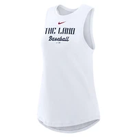 Women's Nike White Cleveland Guardians City Connect Tricode High Neck Performance Tank Top