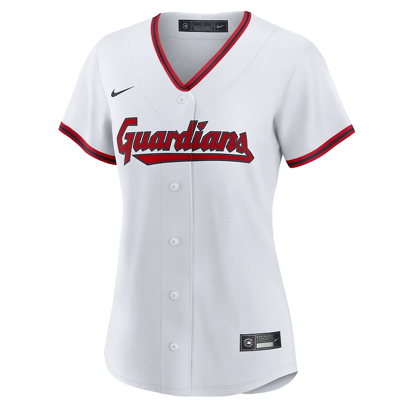 Maillot Nike blanc Cleveland Guardians Domicile Replica 2.0 pour femme