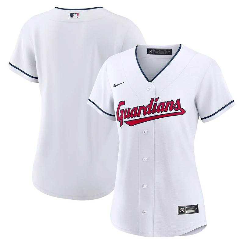 Maillot d'équipe Nike Cleveland Guardians Home Replica pour femme - Blanc