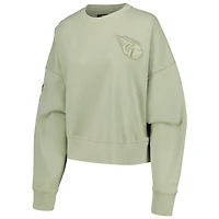 Women's Pro Standard Green Cleveland Guardians Fleece Pullover Sweatshirt