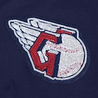 Women's Pro Standard  Navy Cleveland Guardians Game Day Classics Baby Doll Cropped T-Shirt