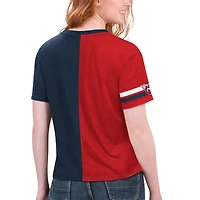T-shirt Power Move des Cleveland Guardians Starter pour femmes, bleu marine/rouge