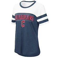T-shirt léger ajusté pour femmes Touch Navy/White Cleveland Guardians Setter