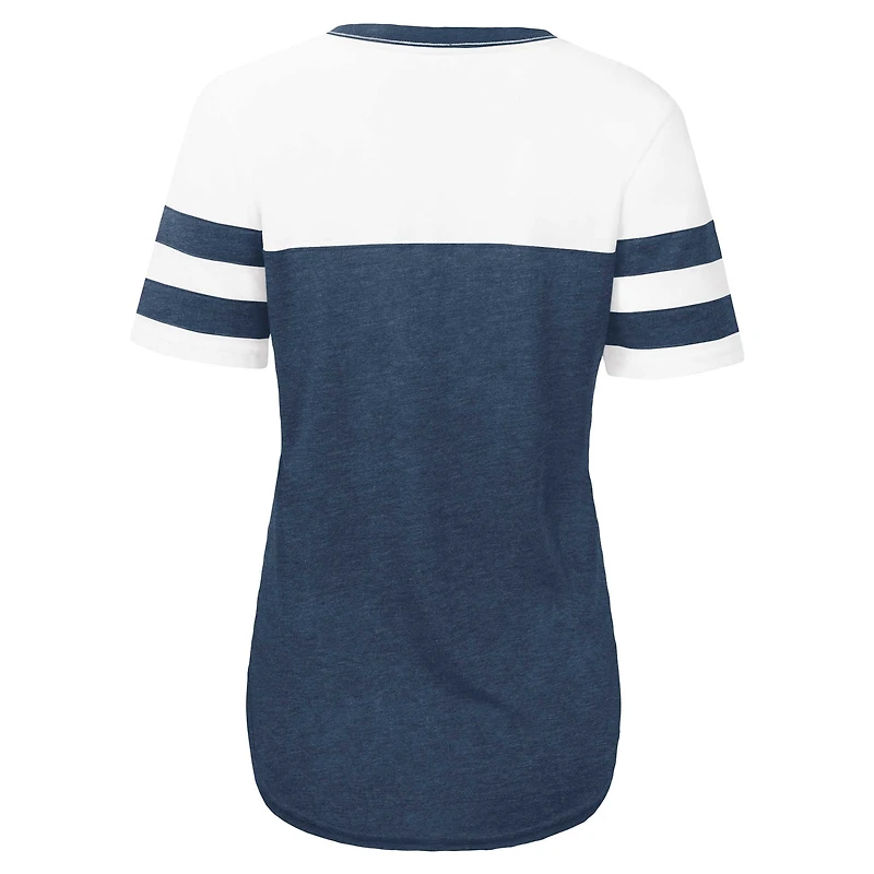 T-shirt léger ajusté pour femmes Touch Navy/White Cleveland Guardians Setter