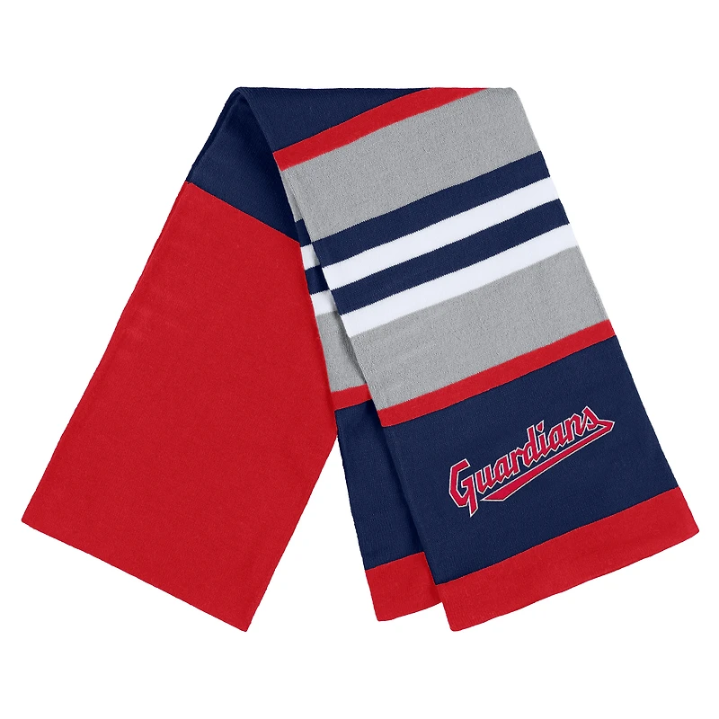 WEAR by Erin Andrews Ensemble gants et écharpe à rayures des Cleveland Guardians pour femmes