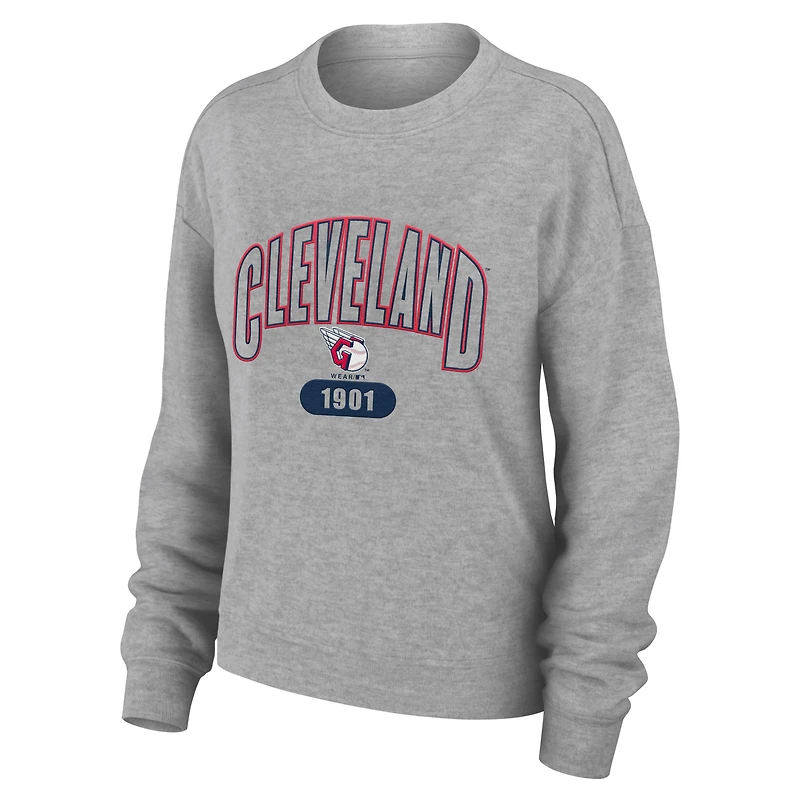 Women's WEAR by Erin Andrews Gray Cleveland Guardians  Knitted Lounge Set