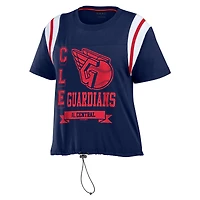 T-shirt bleu marine Cleveland Guardians WEAR by Erin Andrews à couleurs contrastées