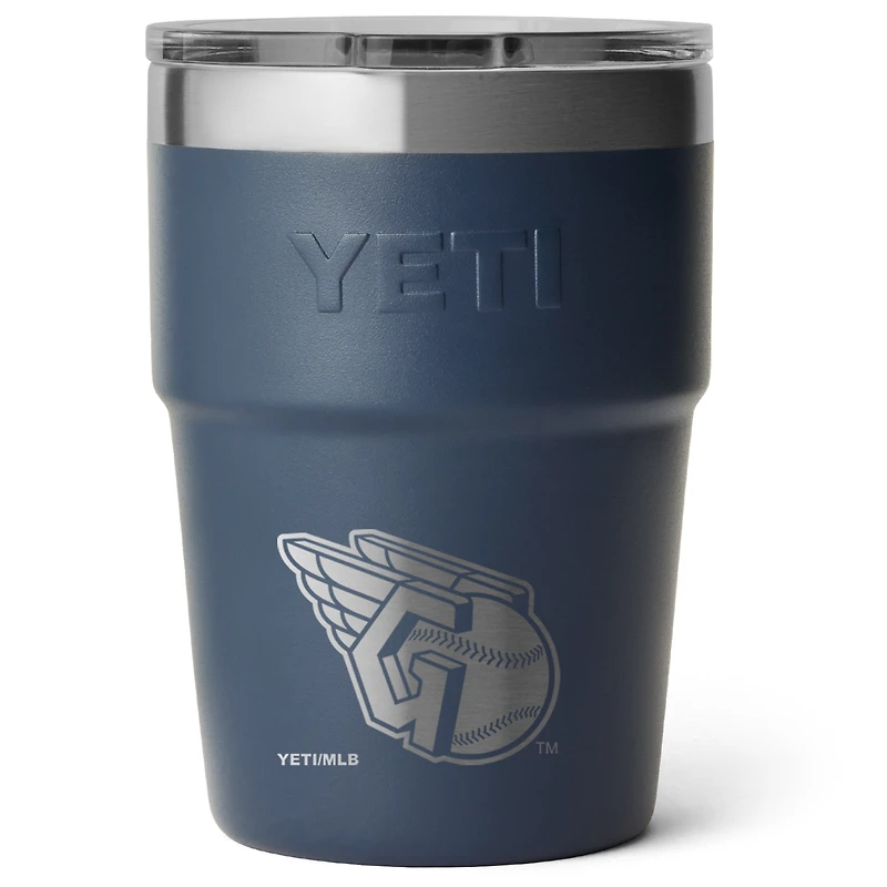 Gobelet empilable Rambler YETI Cleveland Guardians de 473 ml avec couvercle Magslider