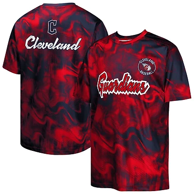 T-shirt bleu marine/rouge pour jeunes Cleveland Guardians Pinch Hitter