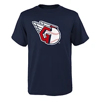 Youth Navy Cleveland Guardians Logo Primary Team T-Shirt