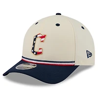Youth New Era Cream/Navy Cleveland Guardians USA 250 9FORTY M-Crown Adjustable Hat