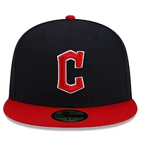 Casquette ajustée New Era Cleveland Guardians Authentic Collection On-Field Primary Logo 59FIFTY pour jeune - Bleu marine