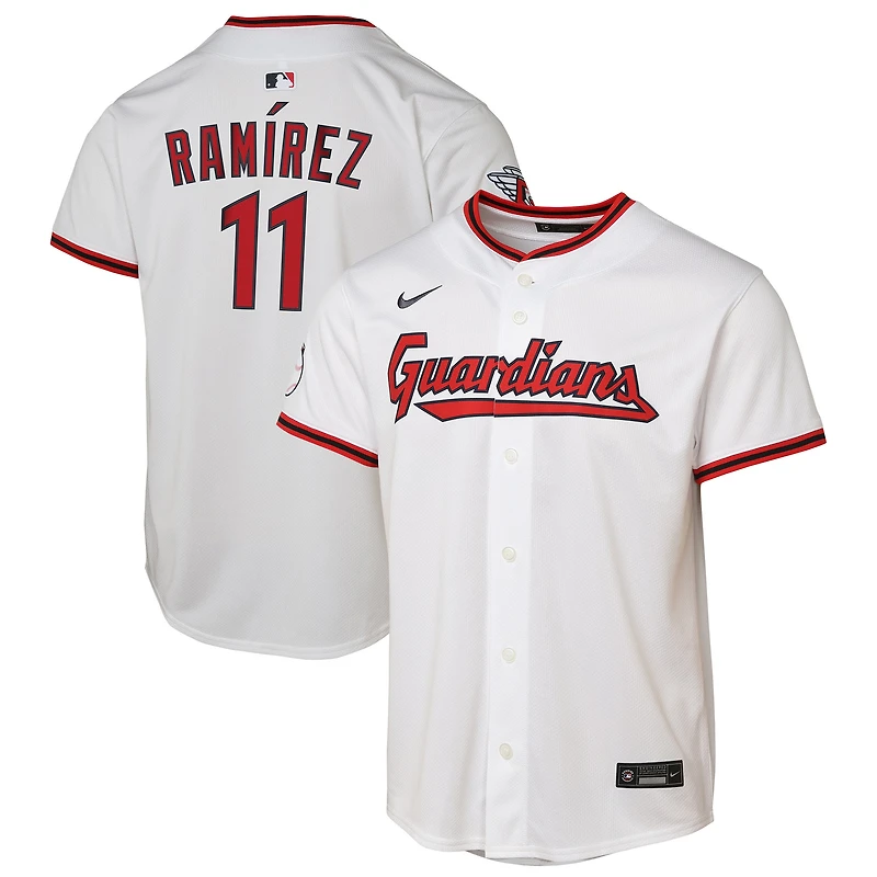 Maillot Nike José Ramírez blanc Cleveland Guardians Domicile Édition Limitée pour Jeune