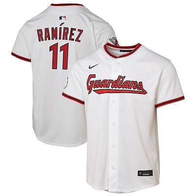 Maillot Nike José Ramírez blanc Cleveland Guardians Domicile Édition Limitée pour Jeune
