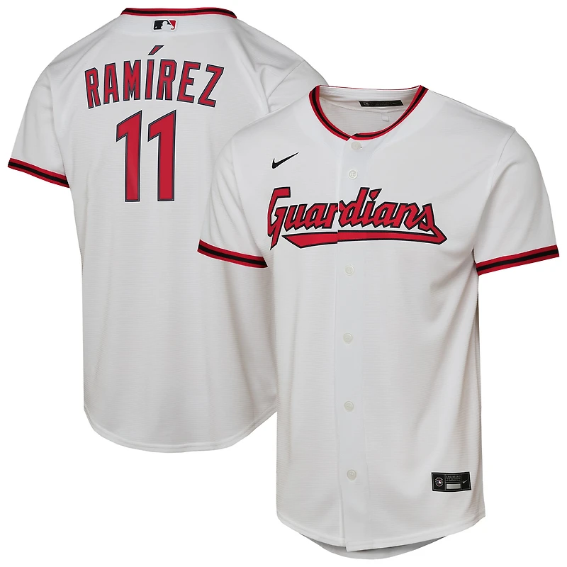 Maillot réplique domicile blanc Nike José Ramírez Cleveland Guardians pour enfant