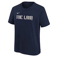 T-shirt Nike bleu marine Cleveland Guardians City Connect avec logo pour jeune