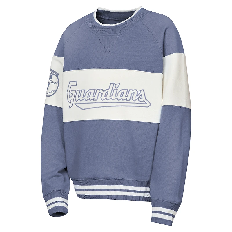 Youth Outerstuff  Blue Cleveland Guardians Ultimate Pastels On Base Sweatshirt