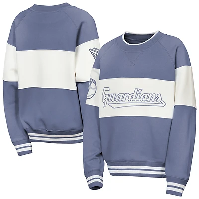 Youth Outerstuff Blue Cleveland Guardians Ultimate Pastels On Base Sweatshirt