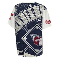 Youth Outerstuff Cream Cleveland Guardians Big League Top Player Bold All-Over-Print T-Shirt