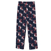 Pantalon bleu marine Outerstuff pour jeunes avec logo intégral de l'équipe Cleveland Guardians