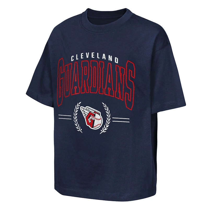 T-shirt premium Outerstuff bleu marine Cleveland Guardians pour jeunes