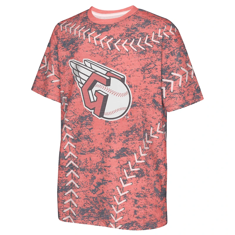Youth Red Cleveland Guardians Slide Score Bold T-Shirt
