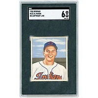 Carte de recrue Al Rosen Cleveland Indians 1950 Bowman No Copyright Line #232 authentifiée SGC 6