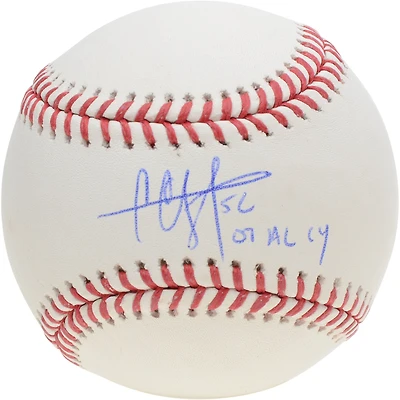 Balle de baseball autographiée par CC Sabathia des Cleveland Indians avec inscription « 07 AL CY »